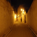 Calles de fez de noche