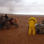 nieve desierto marruecos moto trail