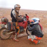 pintado de arena marruecos moto trail